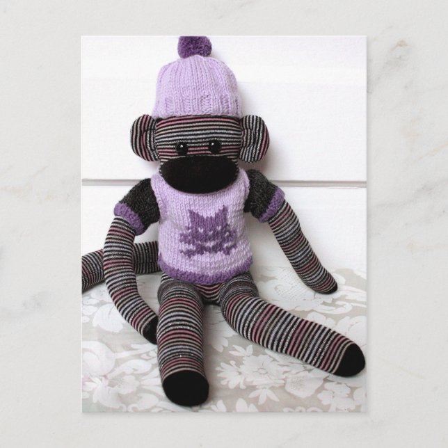 Mars Sock Monkey Post Card - Vivi (Front)