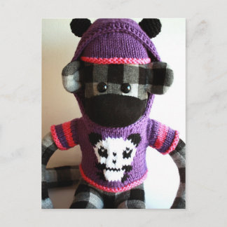 Mars Sock Monkey Post Card - Yuki