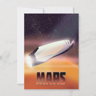Mars Space poster Invitation