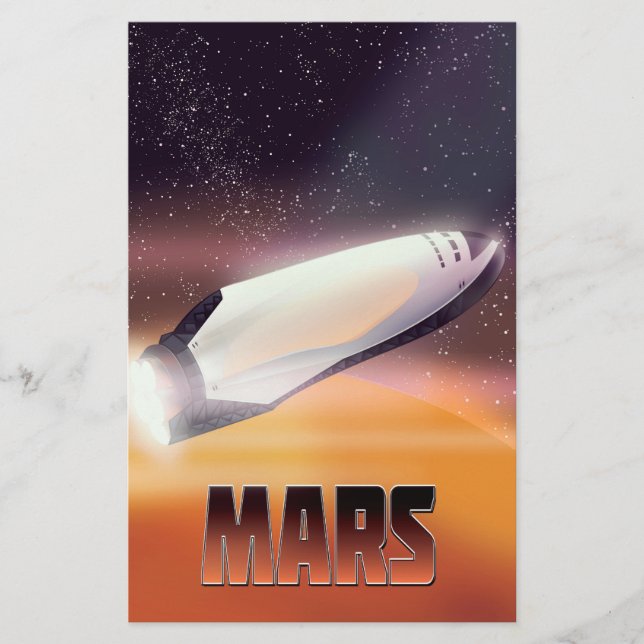 Mars Space poster Stationery (Front)