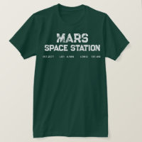 Mars Space Station Vintage Logo - Retro Sci-Fi Ast