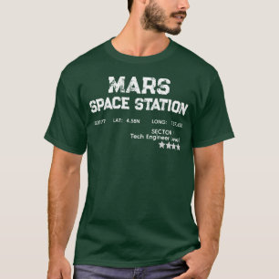 Mars Space Station Vintage Logo T-Shirt