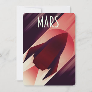 Mars Starship Art Deco Space Art