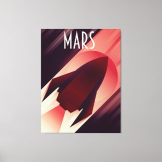 Mars Starship Art Deco Space Art Canvas Print
