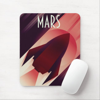 Mars Starship Art Deco Space Art Mouse Mat