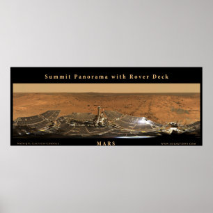 Mars Summit Panorama with Rover Deck Poster