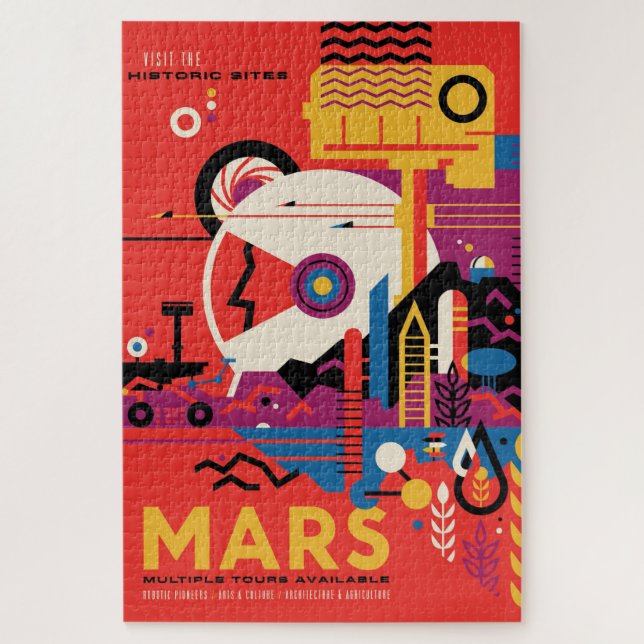 Mars Tourist Poster Jigsaw Puzzle (Vertical)