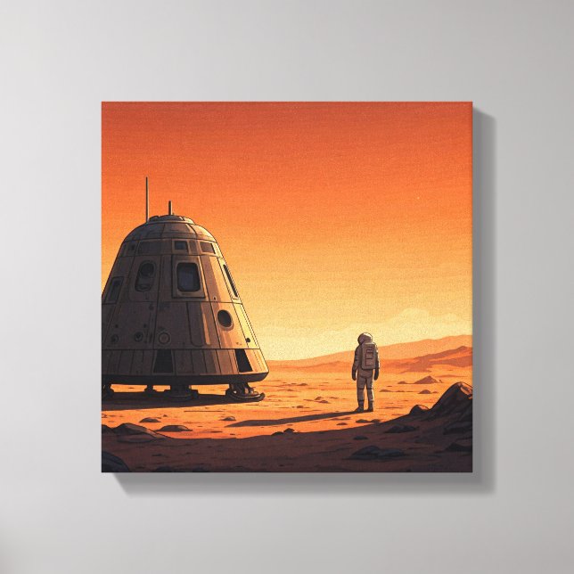 Mars Travel Canvas Print (Front)