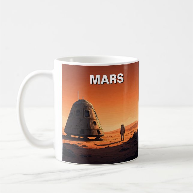 Mars Travel Coffee Mug (Left)