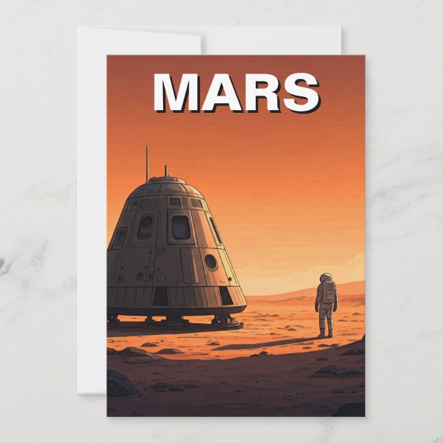 Mars Travel Holiday Card (Front)