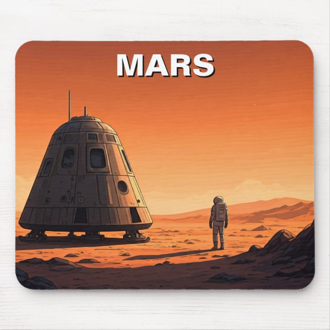 Mars Travel Mouse Mat (Front)