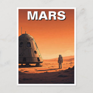 Mars Travel Postcard