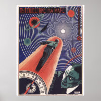 Mars Travels Soviet Poster