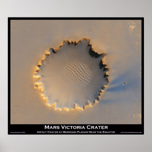 Mars Victoria Crater Poster