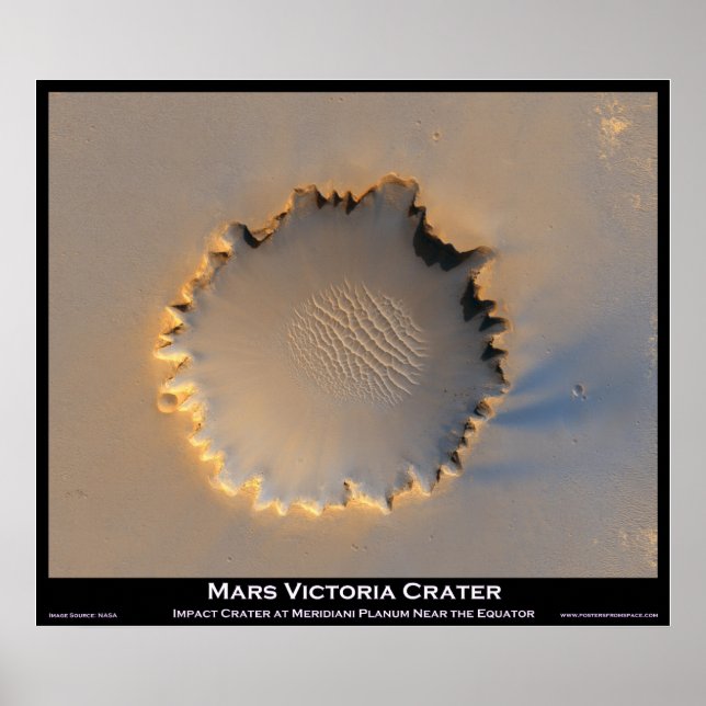 Mars Victoria Crater Poster (Front)