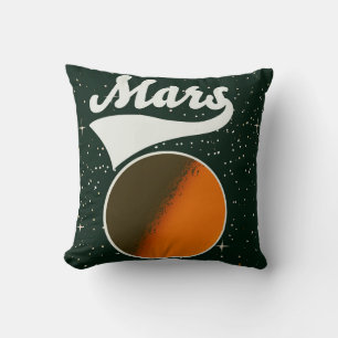 Mars vintage space art cushion