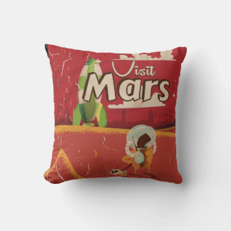 Mars Vintage Travel Poster Cushion