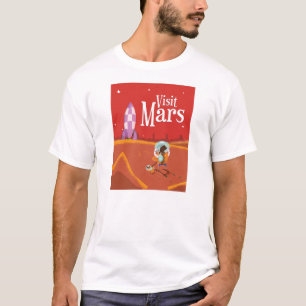 Mars Vintage Travel Poster T-Shirt