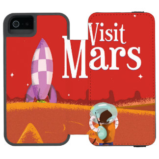 Mars Voyage vintage travel poster Incipio Watson™ iPhone 5 Wallet Case