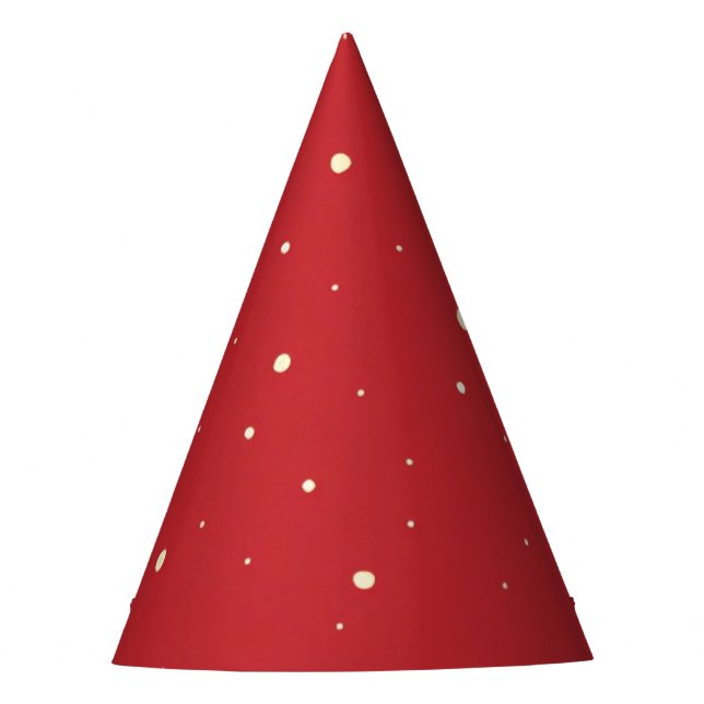 Mars White Dots Party Hat (Front)