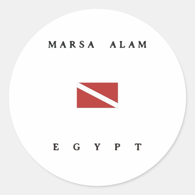 Marsa Alam Egypt Scuba Dive Flag Classic Round Sticker (Front)