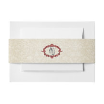 Marsala and Ecru Vintage Frame with Monogram A15