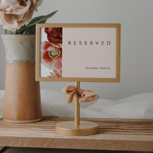 Marsala Autumn Floral   Blush Reserved Sign