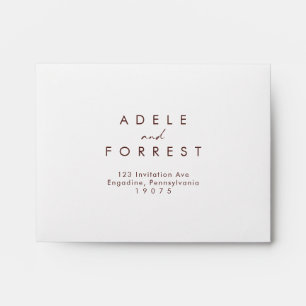 Marsala Autumn Floral Self Addressed RSVP Envelope