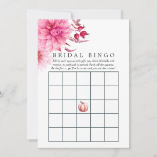 Marsala - Burgundy and Blush Autumn Bridal Bingo Advice Card