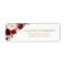 Marsala Burgundy Flowers Return Address Label