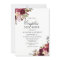 Marsala Burgundy Red Floral Couples Shower Invite