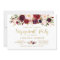 Marsala Floral Autumn Gold Engagement Party Card