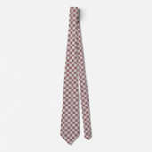 Marsala Gingham Check - Diagonal Pattern Tie (Front)