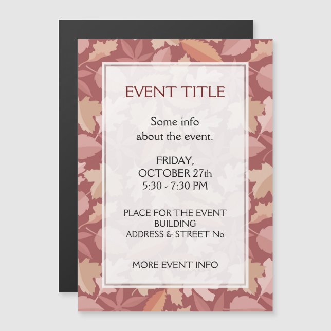 Marsala leaves pattern (Front/Back)