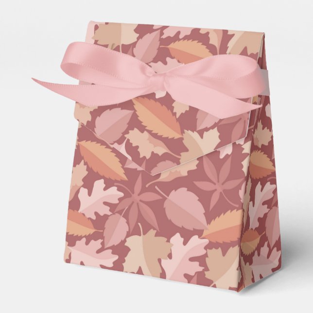 Marsala leaves pattern favour box (Front Side)