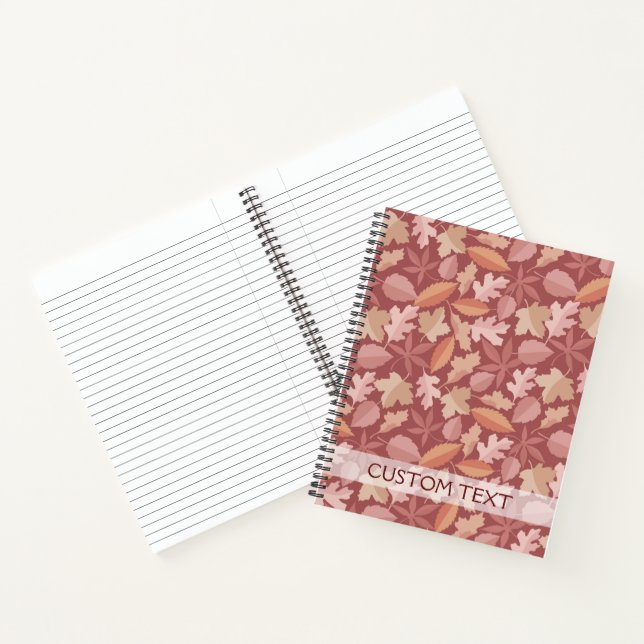 Marsala leaves pattern notebook (Inside)