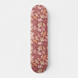 Marsala leaves pattern skateboard