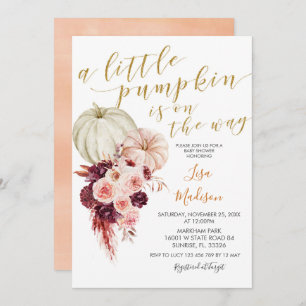 Marsala Little Pumpkin is on the way  Invitation