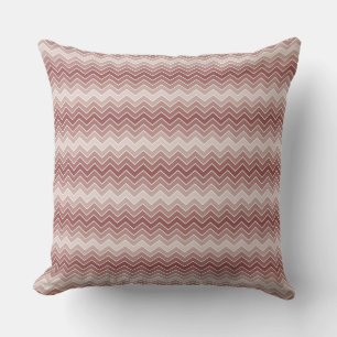 Marsala Ombre Chevron Throw Pillow