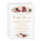 Marsala Red Autumn Gold BridalShower Invitations