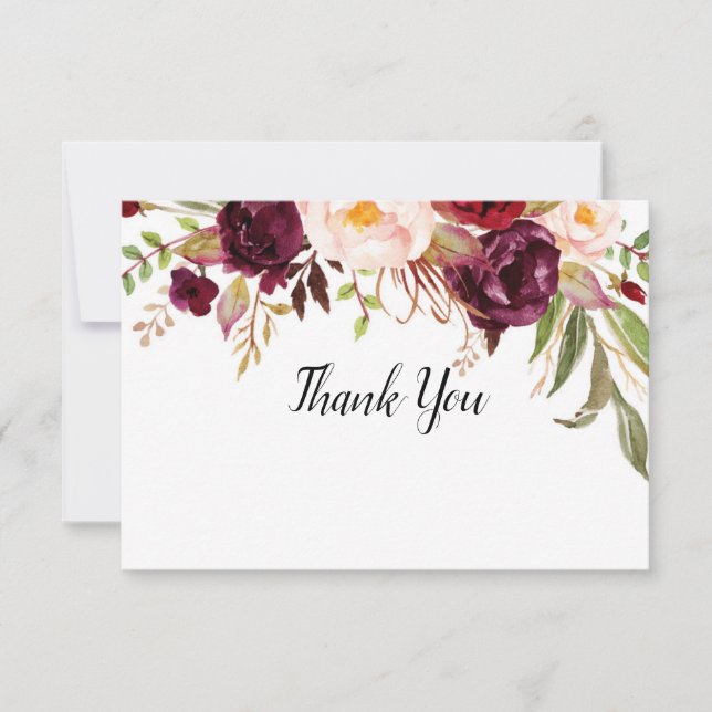 Marsala Thank You Card (Front)