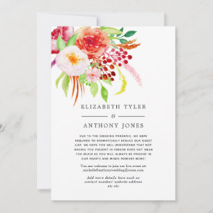 Marsala Vintage Rustic Charm Reduced Guest List Announcement