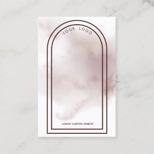 Marsala Wash Arch Earring Display Business Card