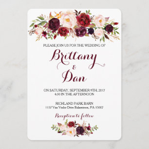 Marsala Wedding Invitation