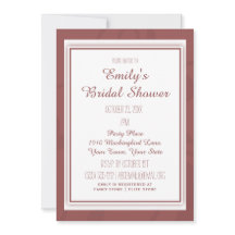 Marsala Wine Elegant Vintage Floral Bridal Shower