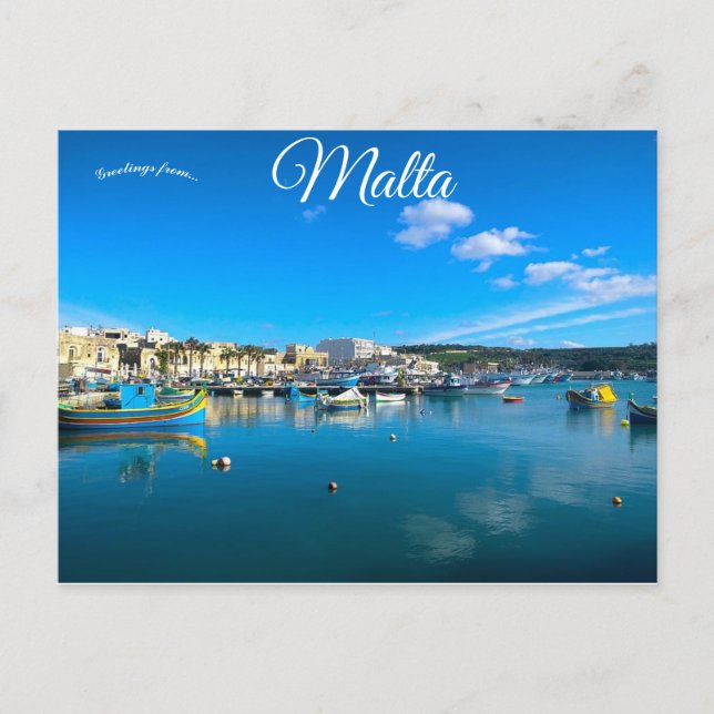 Marsaxlokk Malta Postcard (Front)