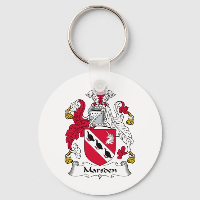 Marsden Family Crest Key Ring (Front)