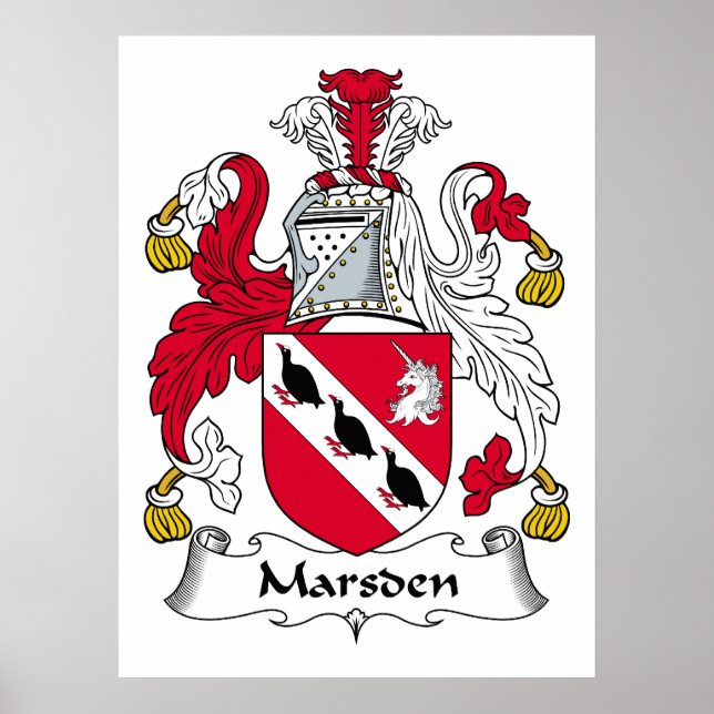 Marsden Family Crest Poster (Front)