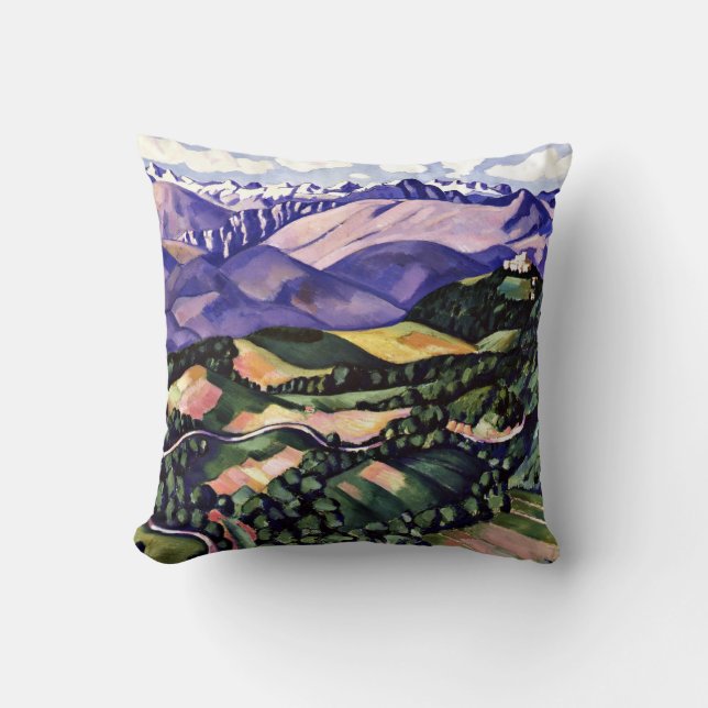 Marsden Hartley - Purple Mountains, Venice Cushion (Front)