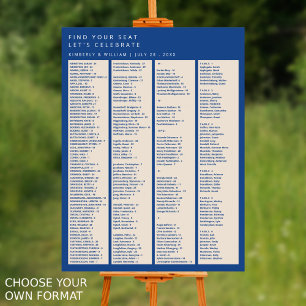 Marseille Bleu 240 Guests Wedding Seating Chart